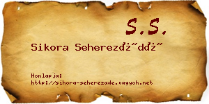 Sikora Seherezádé névjegykártya